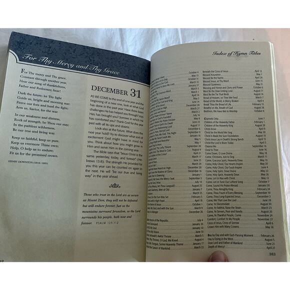 The One Year Book of Hymns 365 Devotionals Based on Popular Hymns - Picture 8 of 8